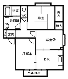 サンシティーA【1階】の間取り