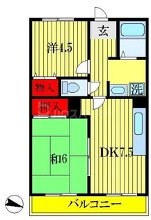 ビラシティ鈴木【1階】の間取り