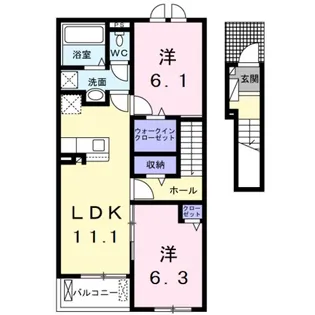 クラール西茅野【2階】の間取り