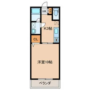 福岡県久留米市津福本町【アパート】の間取り