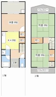 滋賀県近江八幡市中小森町【一戸建】の間取り