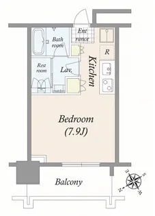 1Kの間取り画像