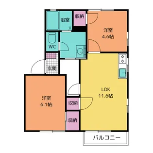 フレグランス西本郷 A【2階】の間取り