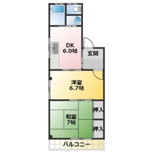 シャイン美園C【2階】の間取り