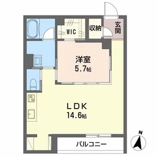 LUANA KAMISUGI【2階】の間取り