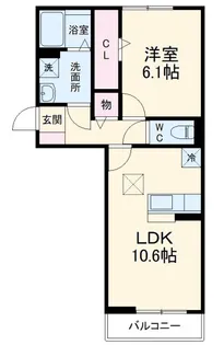 ライフマンションB【2階】の間取り