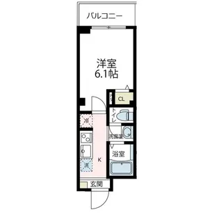 ビューノQ.S.横濱阪東橋【1階】の間取り