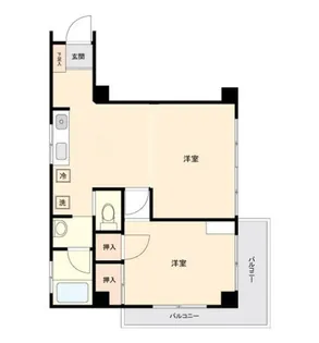 東京都渋谷区代々木2【マンション】の間取り
