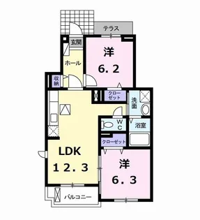 プロムナードII【1階】の間取り