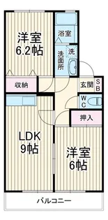 ザ・クリフサイドA棟【1階】の間取り