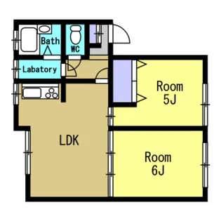 秋田県大仙市美原町【アパート】の間取り