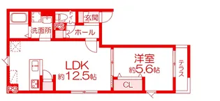 シーレクラメイションII【1階】の間取り