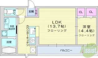 Telescopio【1階】の間取り