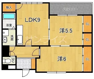 ルポンヴェール【5階】の間取り