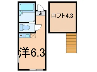 ユナイト浅田エリーナリグビー【1階】の間取り