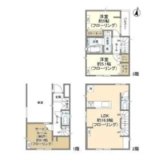 東京都足立区東和2【一戸建】の間取り