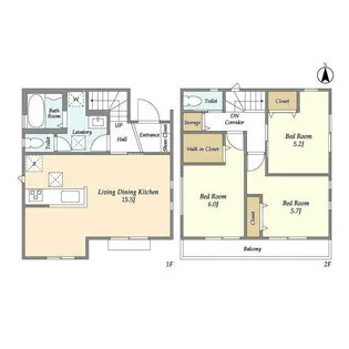東京都世田谷区上北沢1【一戸建】の間取り