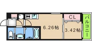 1LDKの間取り画像
