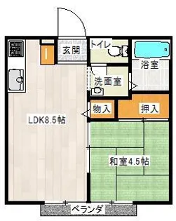 メイプル【1階】の間取り