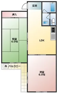 ベルクレスト恒久【1階】の間取り