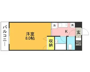 アリターレ博多【8階】の間取り