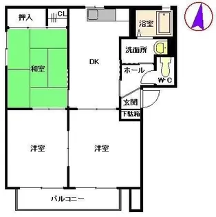 グリーンゲーブルス 参番館【2階】の間取り