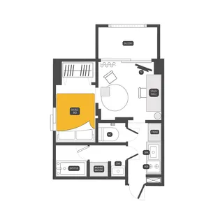 Dash Living Ikebukuro West 1LDK【2階】の間取り