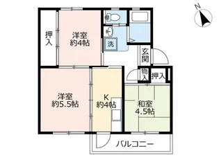 UR藤山台【1階】の間取り