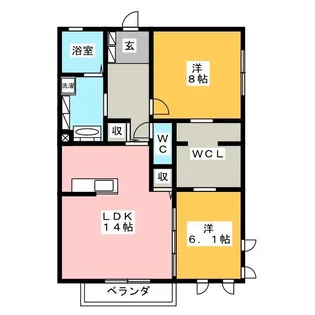 サンフローラ【1階】の間取り