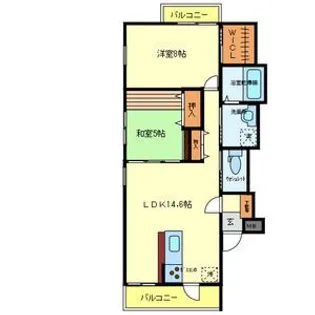 ルシオ藤井寺【1階】の間取り