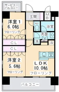 デル・スール テラス【2階】の間取り