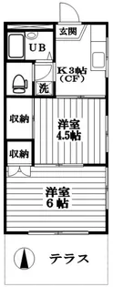 埼玉県所沢市大字久米【アパート】の間取り