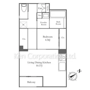ANQI代々木公園前【2階】の間取り