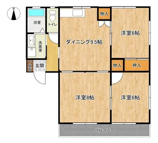 カーサ・モミジ【1階】の間取り