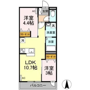 サンテラス市ヶ尾【1階】の間取り