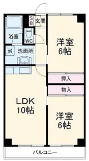 水神ビル【6階】の間取り