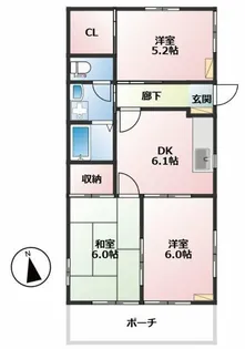 メゾン・ドゥ・ラ・メール【1階】の間取り