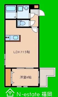 福岡県福岡市西区姪の浜6【アパート】の間取り