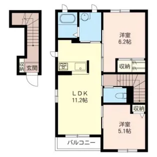 セレッソB【2階】の間取り