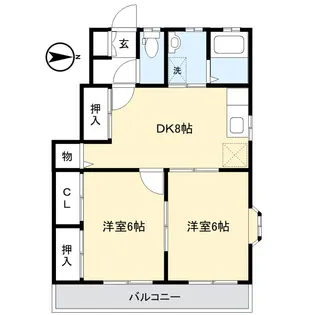 ラ・フォーレ122【1階】の間取り