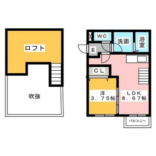 Creo栄生伍番館【2階】の間取り