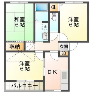 カーサムジカーレ C【1階】の間取り