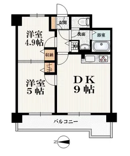 プレミール・オークス【7階】の間取り