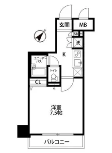 プレール日本橋弐番館【5階】の間取り