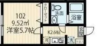 ラフィーネ西谷【1階】の間取り