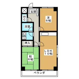 グリーンプラザ所沢【2階】の間取り