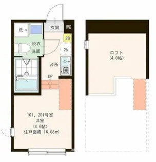 ハーモニーテラス足立X【1階】の間取り