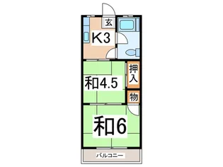 大井ハイム【2階】の間取り