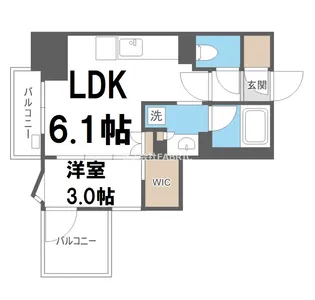ソルティア大阪同心【12階】の間取り