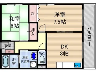 抱マンション【2階】の間取り